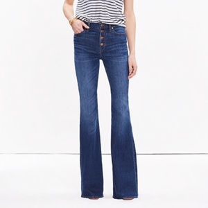 Madewell button fly flea market flare jeans